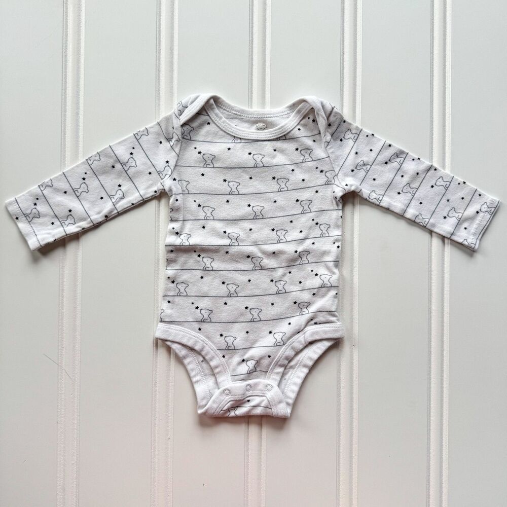 4/$10 - Koala Baby Cotton Long Sleeve Onesie Bodysuit Polar Bears / Stars
